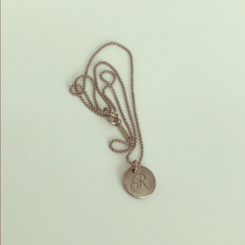 Tiffany's Monogrammed 'R' necklace